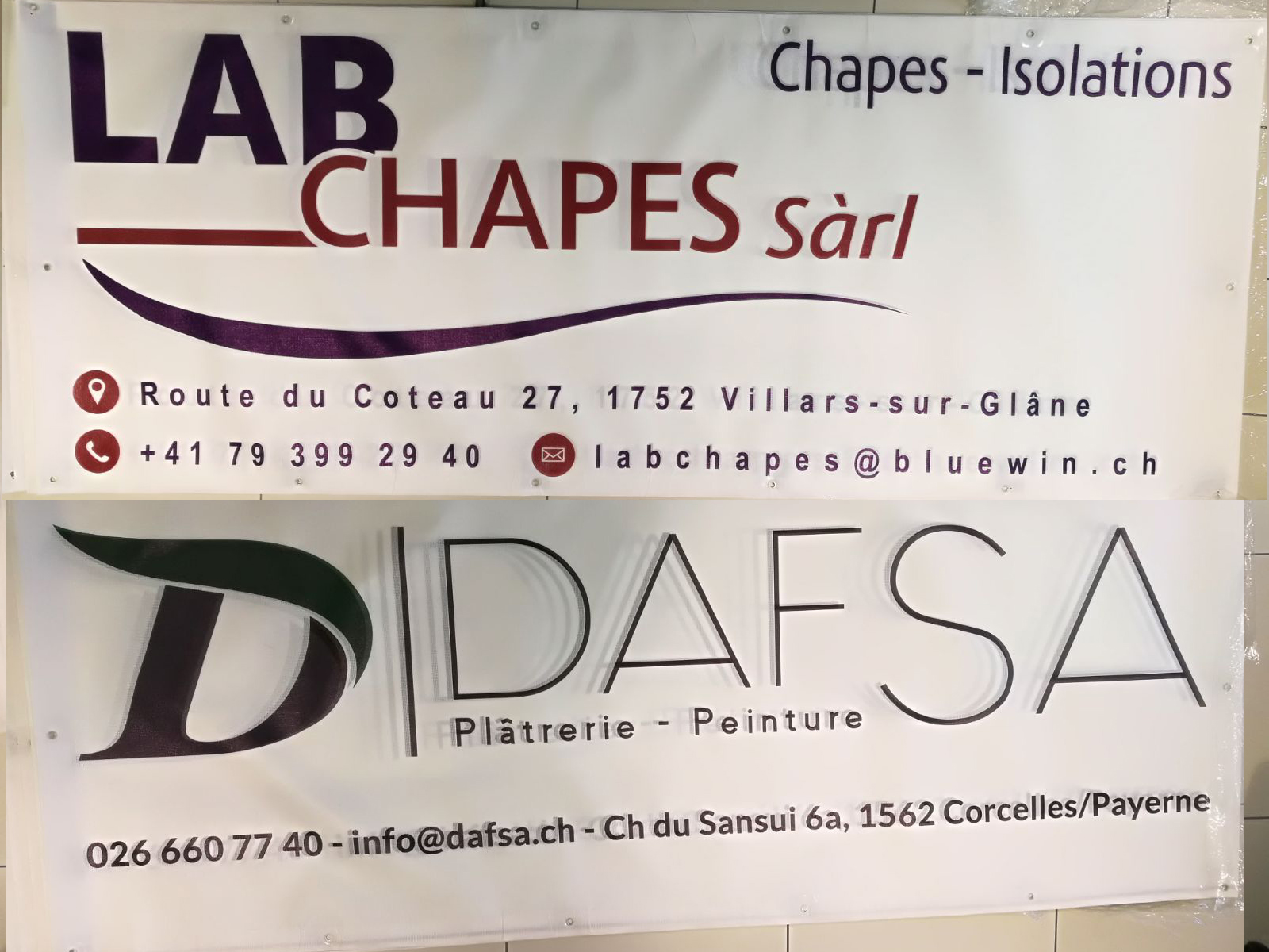 Bâche imprimée d&rsquo;extérieur